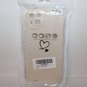 Curly Wave Frame Heart Silicone Apple iPhone 14 Plus Case